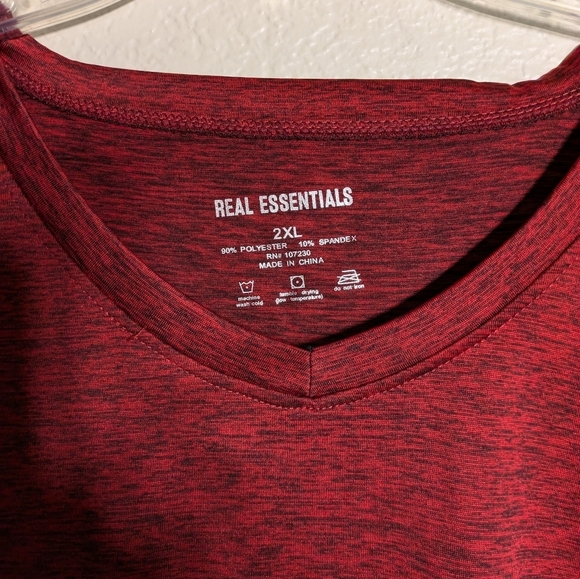 Real essential Men's Red T-Shirt size 2 xl - Picture 4 of 5